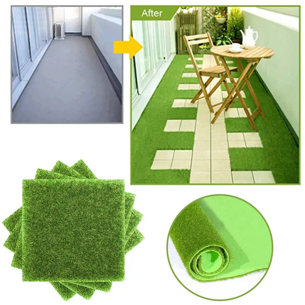 Artificial Grass Outdoor Garden Landscape Turf Indoor Lawn Balcony Synthetic Mat For Courtyard | Дом и сад