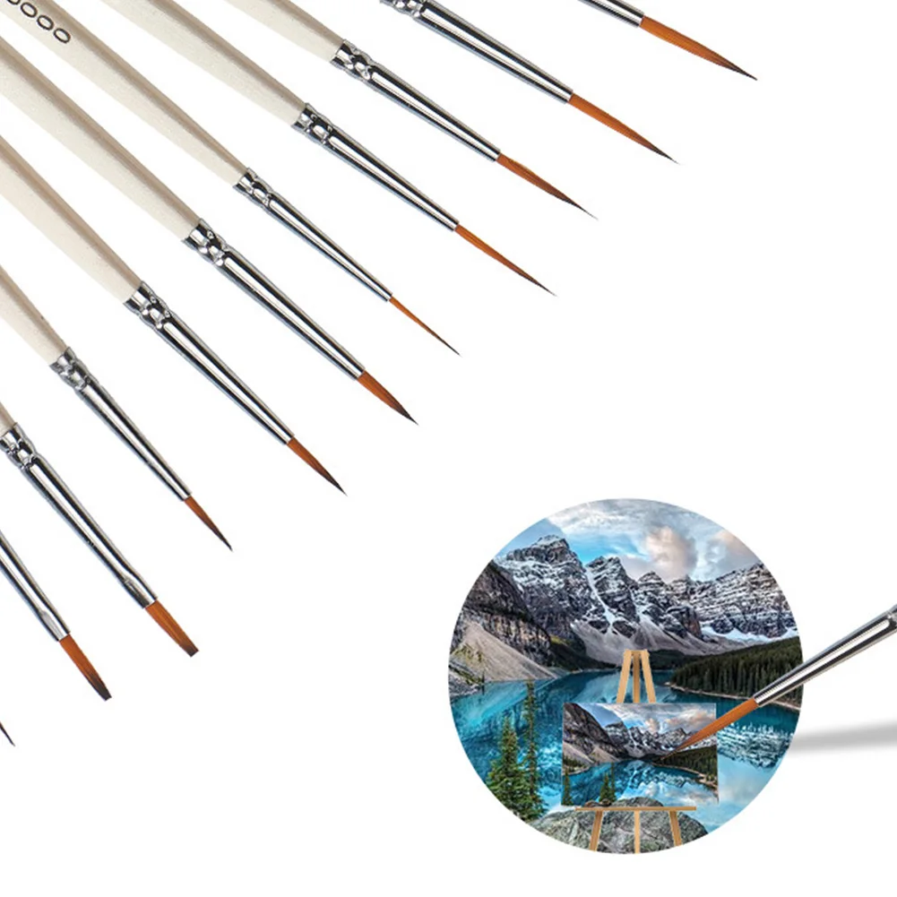 Набор нейлоновых кистей для маникюра 12 шт. | Красота и здоровье