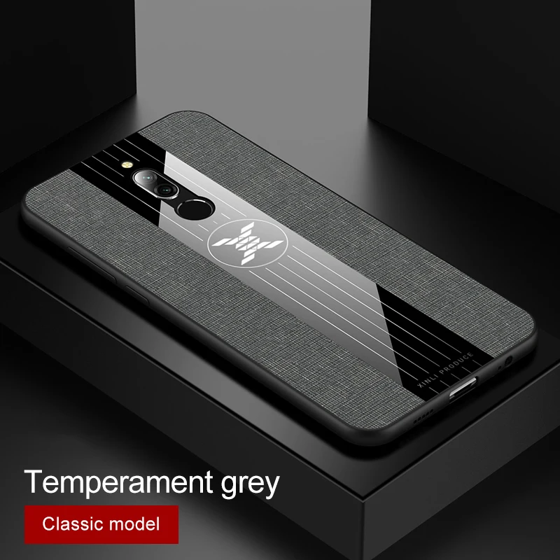 Grey No Ring Для Xiaomi Redmi 8 чехол Redmi8 кольцо держатель Ткань Твердый чехол Мягкая Рамка ткань чехол для телефона для Xiaomi Redmi 8A - Цвет: Grey No Ring