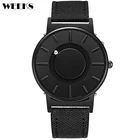 Часы Eutour мужские с римскими цифрами, повседневные кварцевые стильные, с холщовым ремешком, с магнитным бусином, черные наручные часы с римским циферблатом