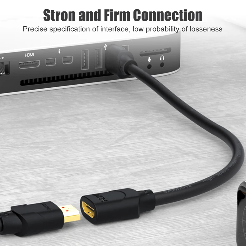 SAMZHE 1080P MiniHDMI HDMI совместимый разъем Мама папа 0 3 м для компьютера расширение