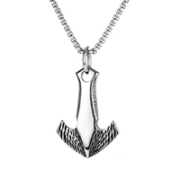 punk stainless steel spearhead pendants necklaces for men goth vintage emo hip hop jewelry accessories necklaces wholesale gifts