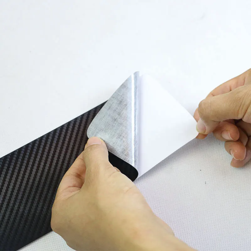 

Car Rear Bumper Stickers Trunk Guard Plate Carbon Fiber Leather Protective Strip For Tesla Model 3 Model S Model X Model Y