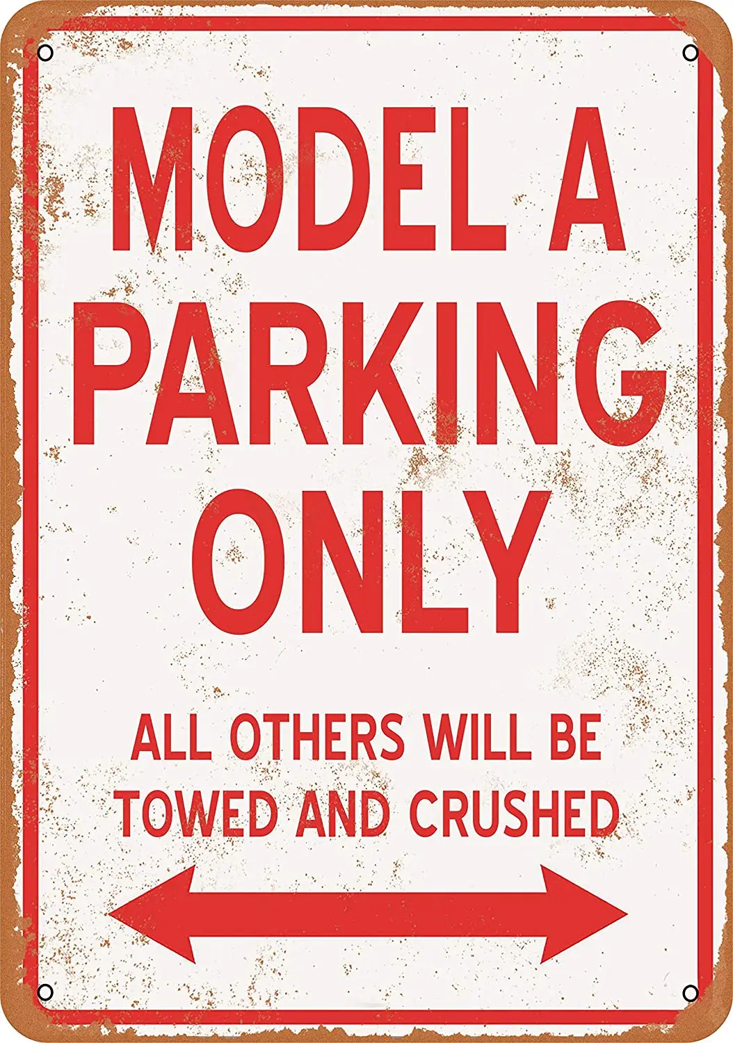 

WallColor 8*12 Metal Sign Model A Parking ONLY Vintage Look