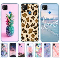 for xiaomi redmi 9c case 6 53 inch painted soft tpu silicon back phone cover for redmi 9c nfc case etui protective shell bumper