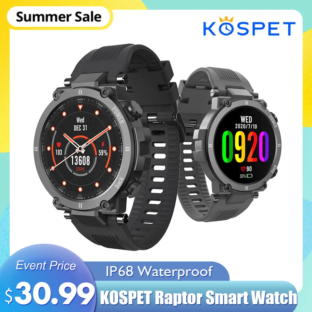KOSPET Raptor Смарт часы для мужчин полный сенсорный Экран Bluetooth браслет занятий