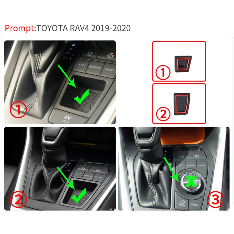 

14pcs Anti-slip Car Door Rubber Cup Cushion Gate Slot Pad For Toyota RAV4 RAV 4 2019 2020 Accessories
