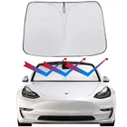 Солнцезащитный козырек на лобовое стекло автомобиля, складной козырек от УФ лучей для Tesla Model 3 Y