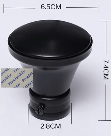 Black Horn 2 шт./лот, белый, матовый, черный, Европейский, драпировка, занавеска, 28 мм, стержень, конец трубы, декоративная крышка, отделанные, выдалбливают, шар, кристалл, лист, Корона - Цвет: Black Horn