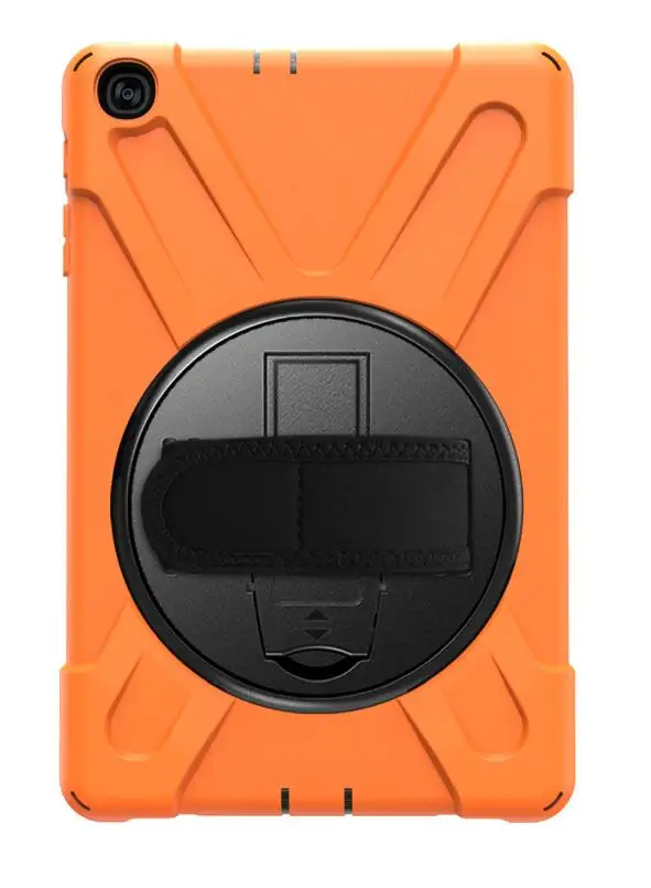 orange ST Чехол для Samsung Galaxy Tab A 10,1 чехол T510 T515 планшет, детский безопасный сверхмощный вращающийся ремешок/подставка+ плечевой ремень - Цвет: orange ST