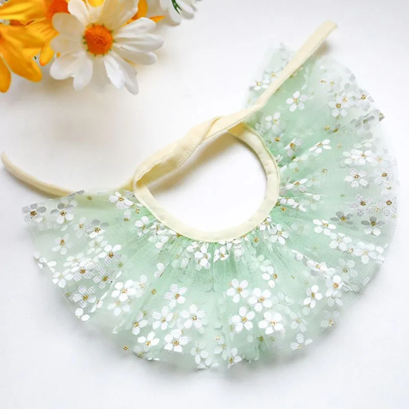 

Sweet Cat Lace Bibs Collar Pet Dog Bandana Bibs Scarf Kitten Flower Necklace Neck Strap Colorful Saliva Towel Puppy Neckerchief