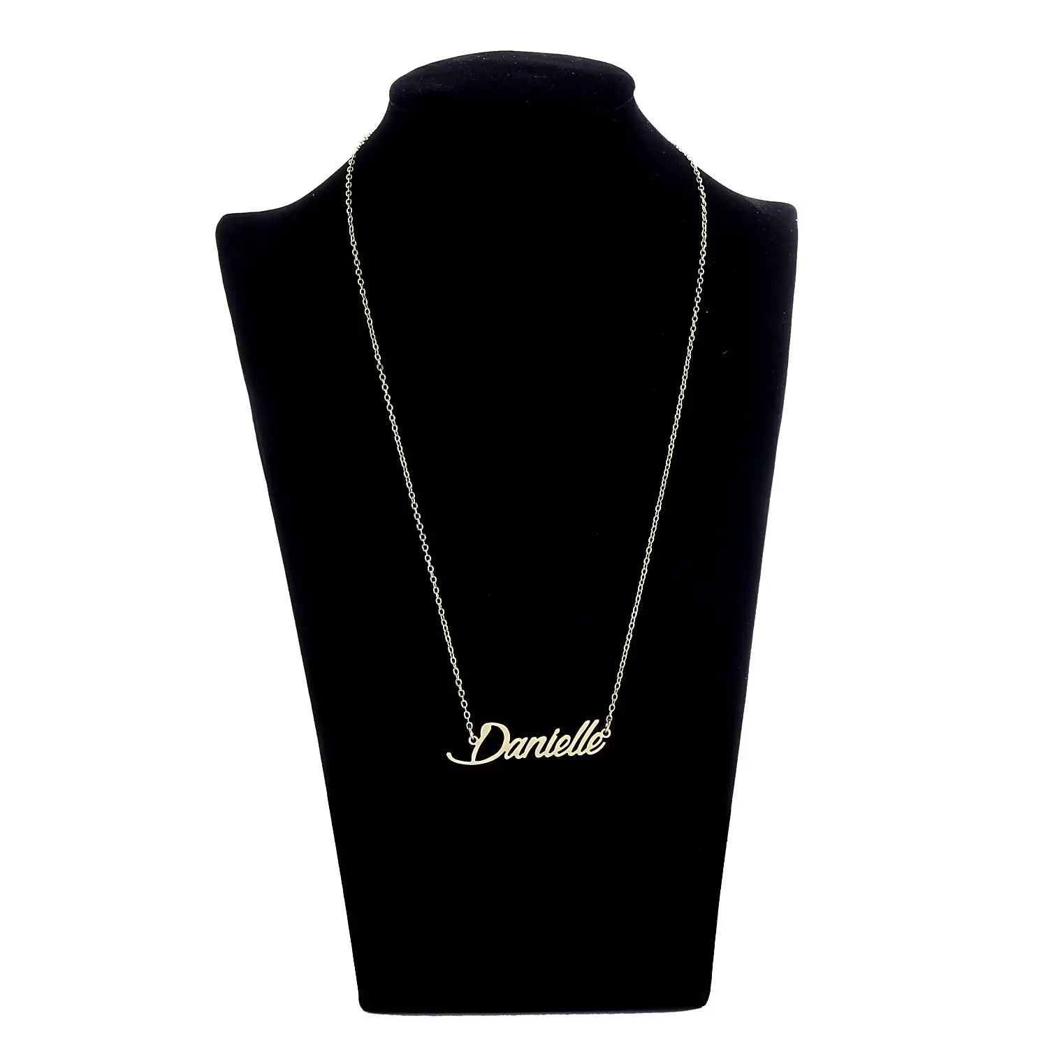 

Personality Gold Color Personalized Name Necklace Stainless Steel Customized Metal Cut Necklaces Custom Gift Jewelry