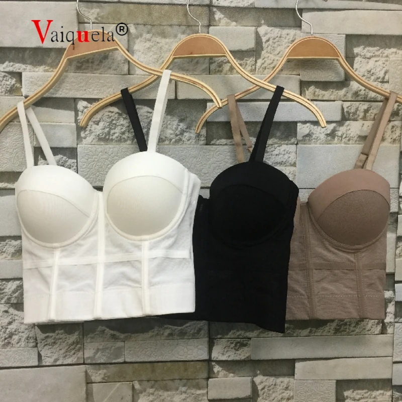 

Mesh Push Up Bralet Women's Corset Bustier Bra Night Club Party long sexy Cropped Top Vest Plus Size tank top women white corset