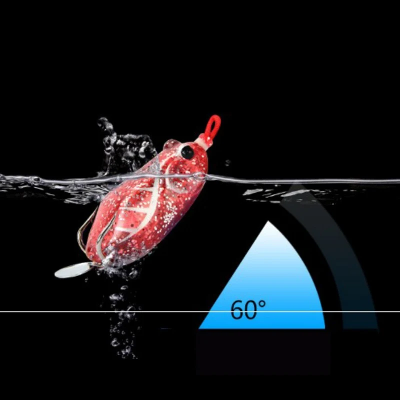 Ложная приманка силиконовая искусственная с блестками рыболовная Лягушка