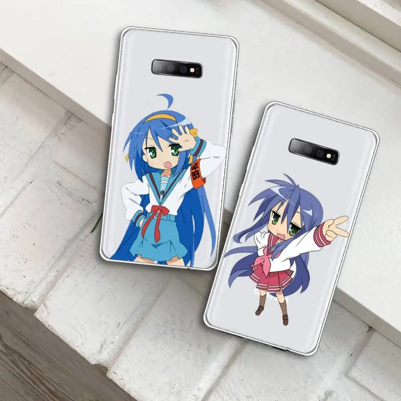 

Izumi Konata cute girl Phone Case Transparent For Samsung Galaxy A S 7 8 11 21 50 30 71 81 51 90 5G 20 E Ultra M60S
