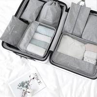 7pcsset travel packing cube bag organizer clothe mesh storage bag cation underwear bra sock pouch wash bags travel accessories