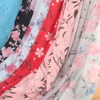 50d printed chiffon fabrics chinese style silk designer sewing silk scarf costume hanfu skirt yarn skirt garment fabric cloth