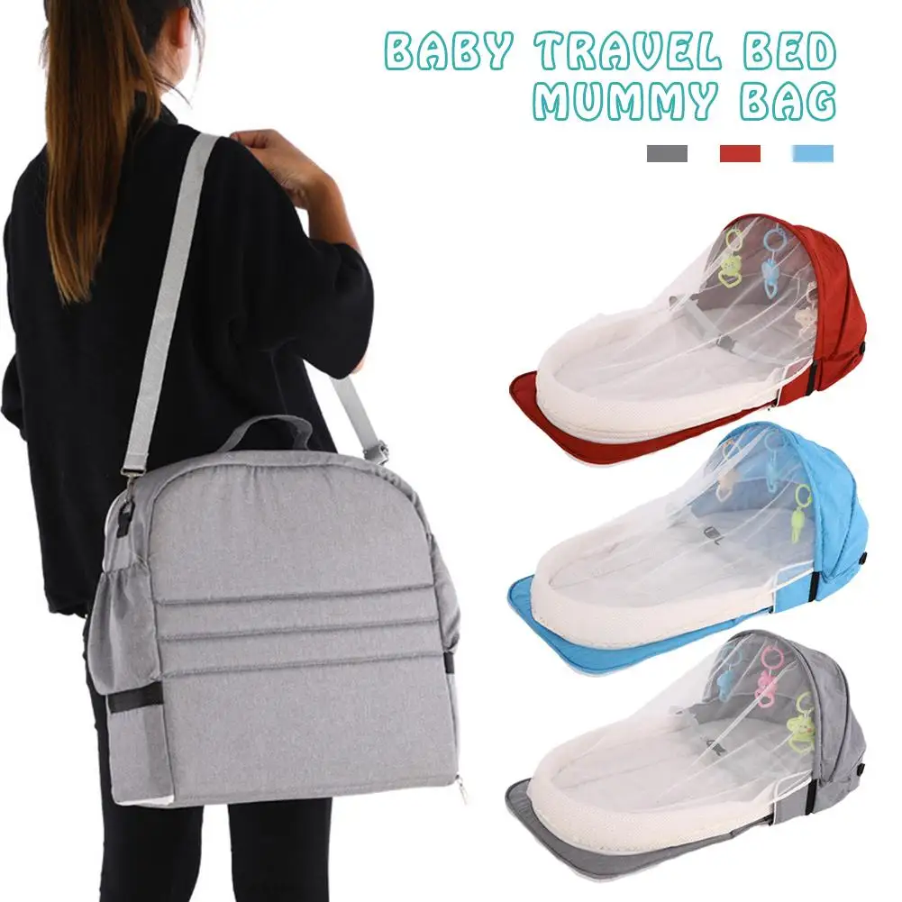 

Portable Bassinet Baby Travel Snuggle Nest Mummy Bag Adventure Infant Sleeper Travel Bed & Bassinet Canopy And Bug Net Included
