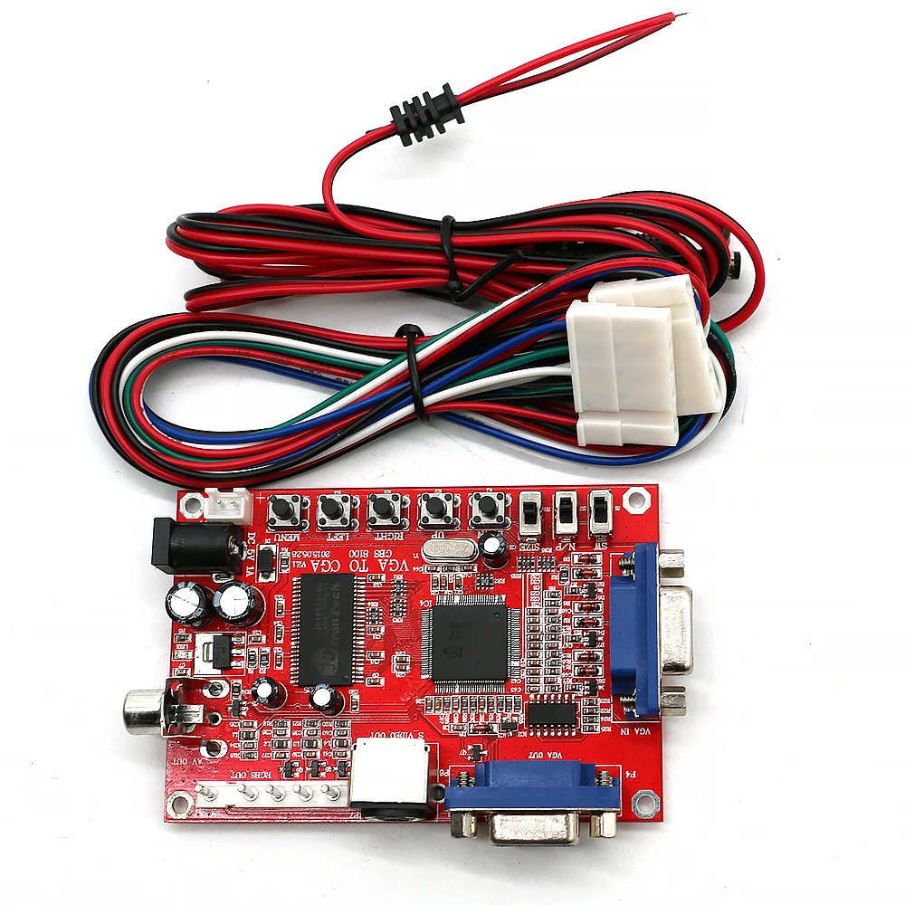 VGA/ЖК к RGBS CGA/ CRT компьютер ПК ТВ AV преобразование с терминальным выходом игровой