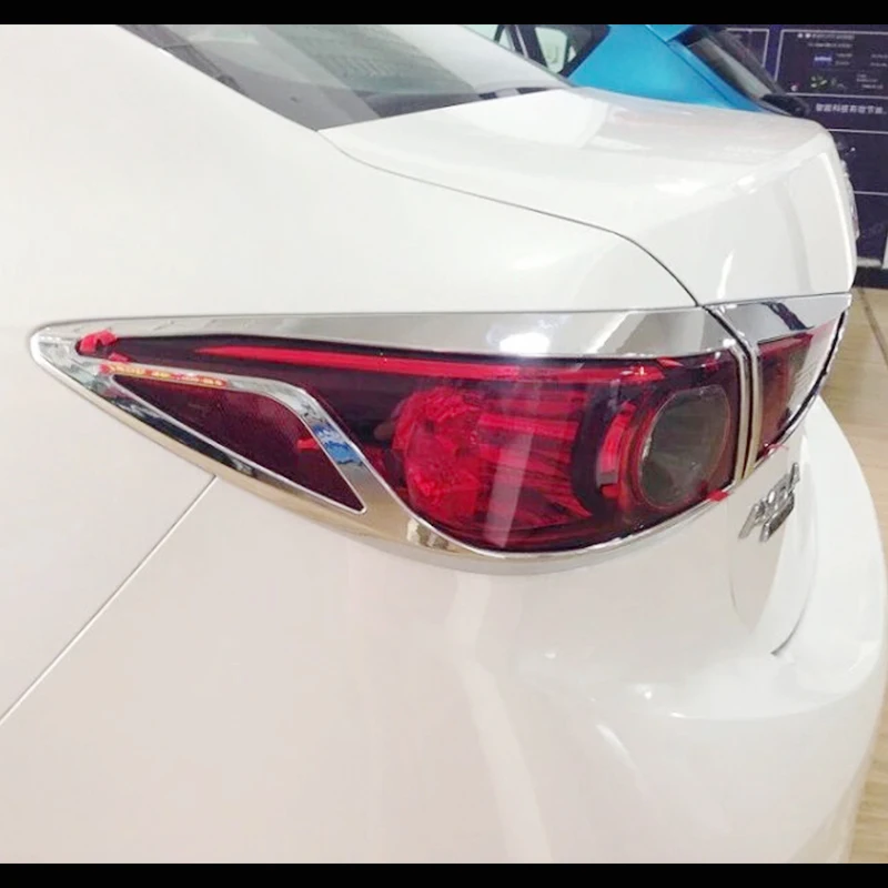 Для Sedan Mazda 3 Axela 2013 2017 аксессуары ABS хромированные задние фары для автомобиля чехлы