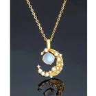 Цепочка с подвеской в виде Луны из серебра 925 пробы