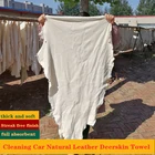 Ткань из натуральной замши для чистки автомобиля, впитывающее быстросохнущее полотенце из натуральной оленьей кожи, ворсинки, 7 размеров