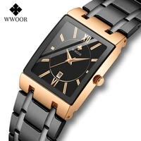 wwoor rose gold watch women square quartz waterproof ladies watches top brand luxury elegant wrist watch female relogio feminino