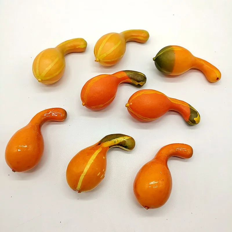 

8pcs Simulation Pumpkin Golden Autumn Mini Pumpkin Set Halloween Pumpkin Thanksgiving Decoration Pumpkin Prop