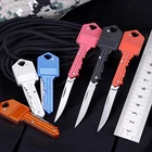 Портативный походный мини-нож в виде ключа брелок складной нож ручной инструмент Выживание