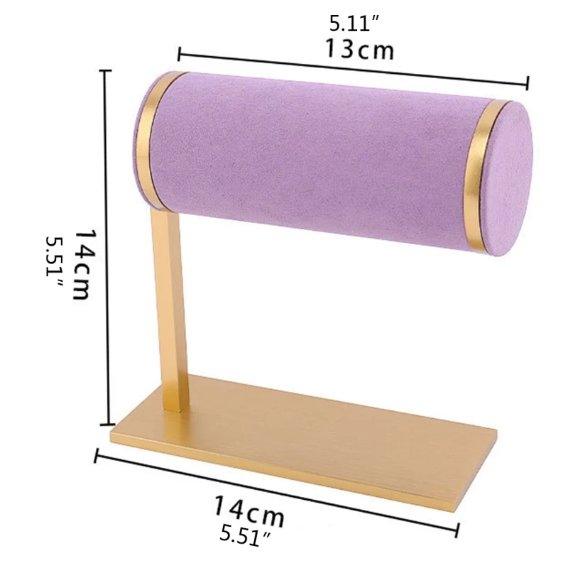 

Watch Display Stand Jewelry Bracelet Organizer Microfiber Metal Bracelet Chain Storage Rack Holder Home Decoration