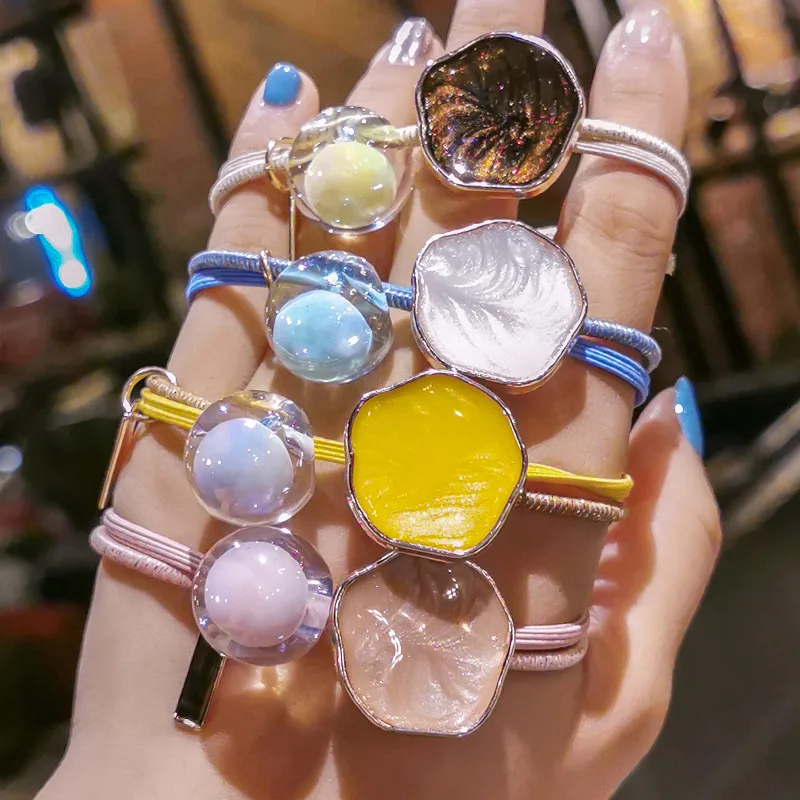 Элегантное кольцо для волос в форме капли красочная прозрачная Желейная