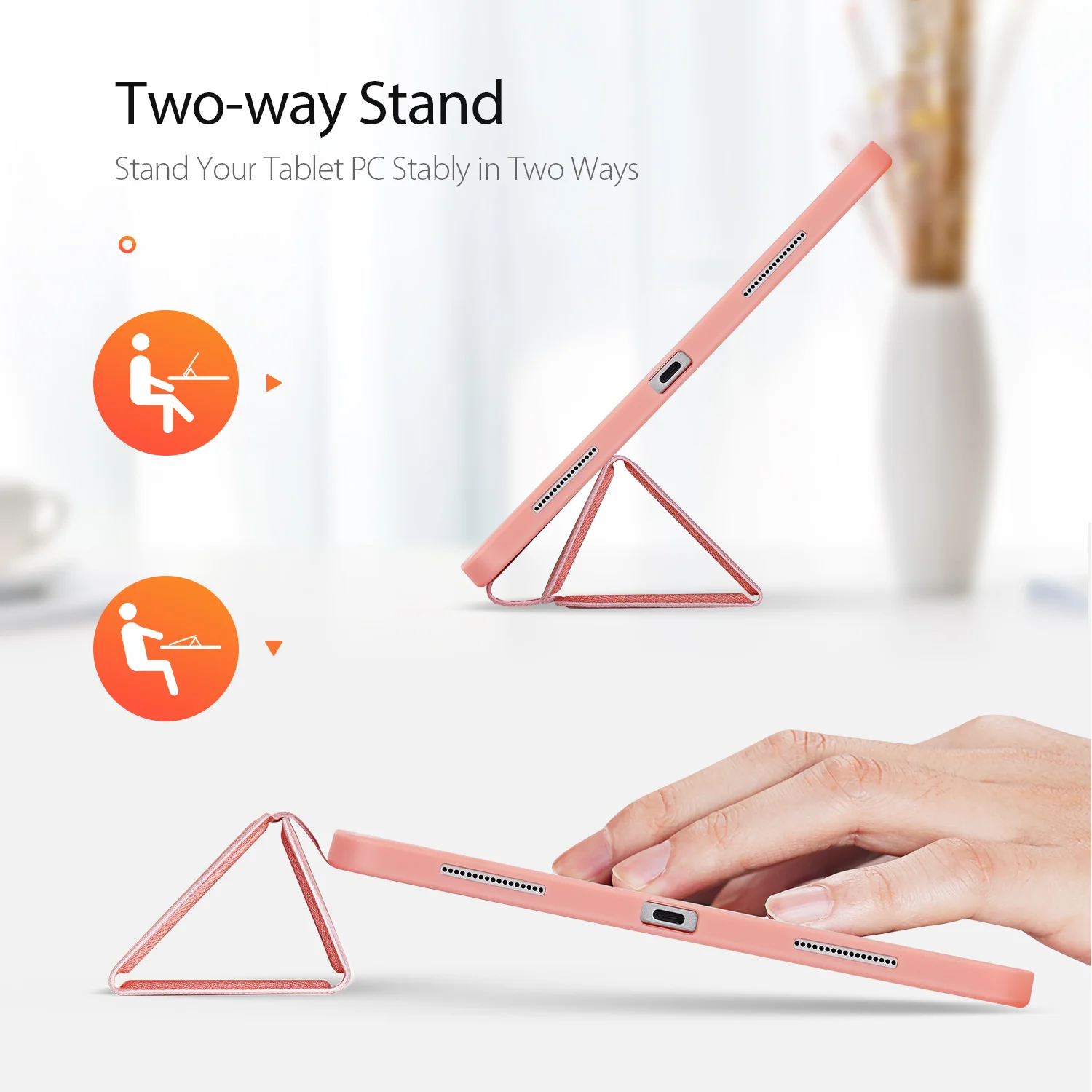 

AMYGOJJ DUX DUCIS for IPad Pro 12.9 2020 Fall Resistant Smart Stay Cover Leather Protective Case with Pen Holder