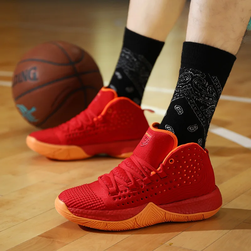 Outdoor Unisex Basketball Shoes High Quality Trend Sneakers for Men Non-slip Rubber Sole Sport Shoes Basket zapatos de hombre
