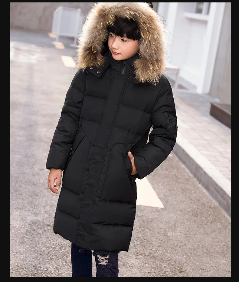 Зимняя куртка для мальчиков детские пуховики повседневная одежда подростков