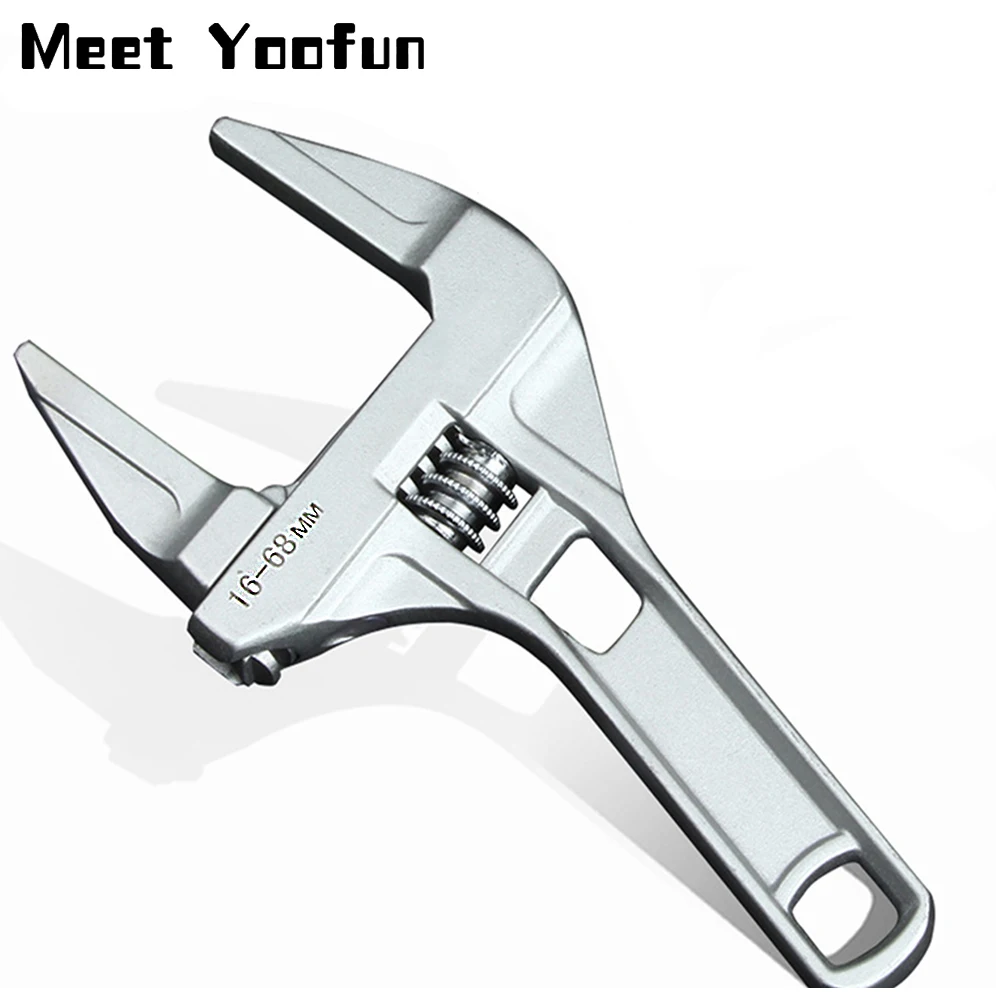 16 68мм Разводной Ключ Большое Открытие Универсальный Гаечный Дома Ручной