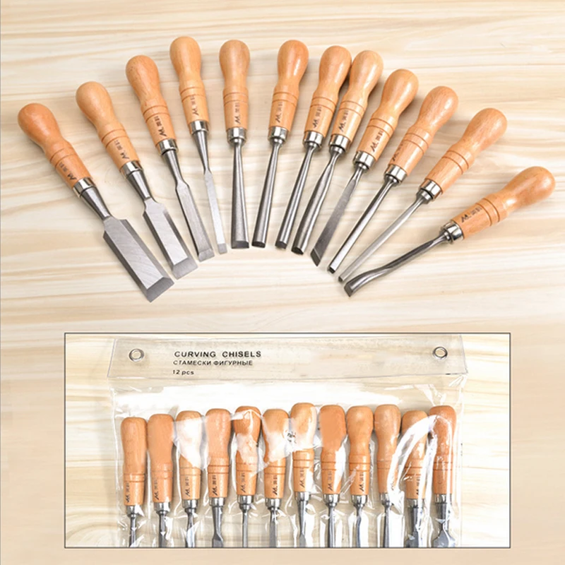 Professional Carving Chisel Wood Carving Hand Chisel Set Woodworking Professional Lathe Gouges Tools DIY Artcrafts Hand toos set