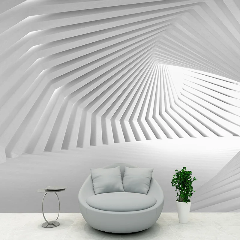 Industrial wind technology sense wallpaper office hair salon company front desk stereo vision space extension background mural |