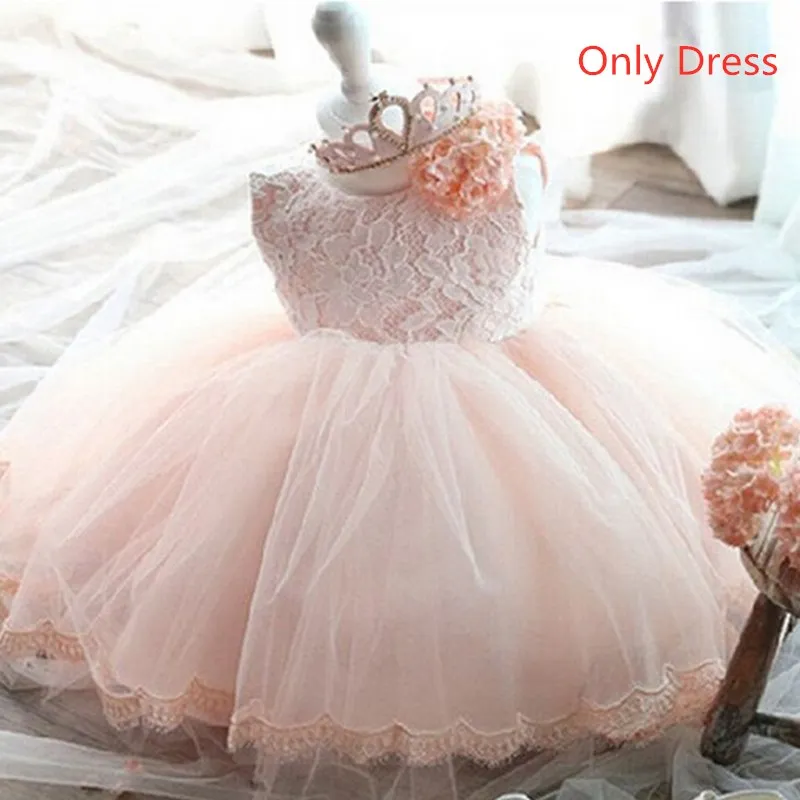 02 Baby Girl Dress 2 Платье для маленьких девочек, рождественское платье для девочек, красное платье-пачка для маленьких девочек 1 год, платье на день рождения для малыша, крестильное платье, платье для девочек - Цвет: 02 Baby Girl Dress 2