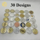 Набор юбилейных монет s 40 мм, монеты БиткоинэтериумлиткоинтирепульсаторкриплиМелодияEOS, металлические Юбилейные монеты