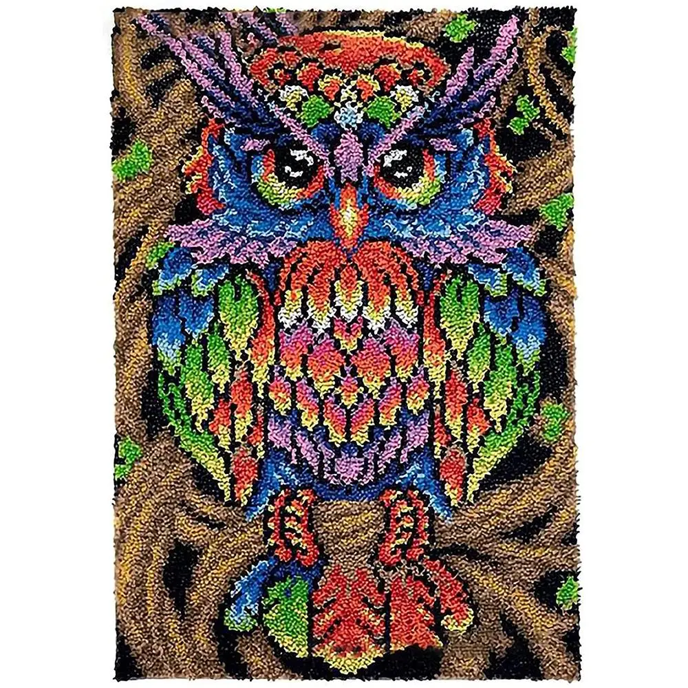 

Large Latch hook rug kits with Pre-Printed Pattern String art do it yourself Eagle Carpet Unfinished accessories Tapestry kit