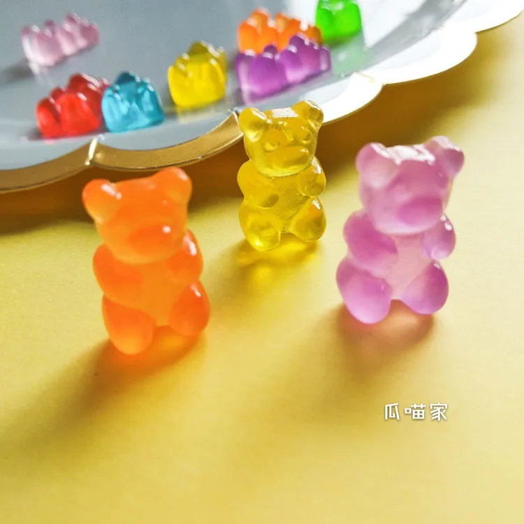 HZ Новинка милая Цветная Акриловая заколка для волос Gummy Bear заколки для волос аксессуары для волос для женщин девочек детей