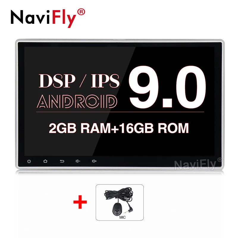 2GB-16GB-4 Core NaviFly 10,1 дюймов ips экран DSP универсальный 1 din автомагнитола Android 9 универсальный автомобильный gps навигация стерео плеер - Цвет: 2GB-16GB-4 Core