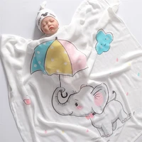 interweave bamboo baby blanket 110110cm soft newborn blankets 2 layers bath gauze infant swaddle wrap sleepsack stroller cover