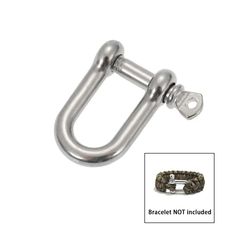

Lixada 10 PCS U Shape Anchor Shackle Outdoor Rope Paracord Bracelet Buckle Stainless Steel