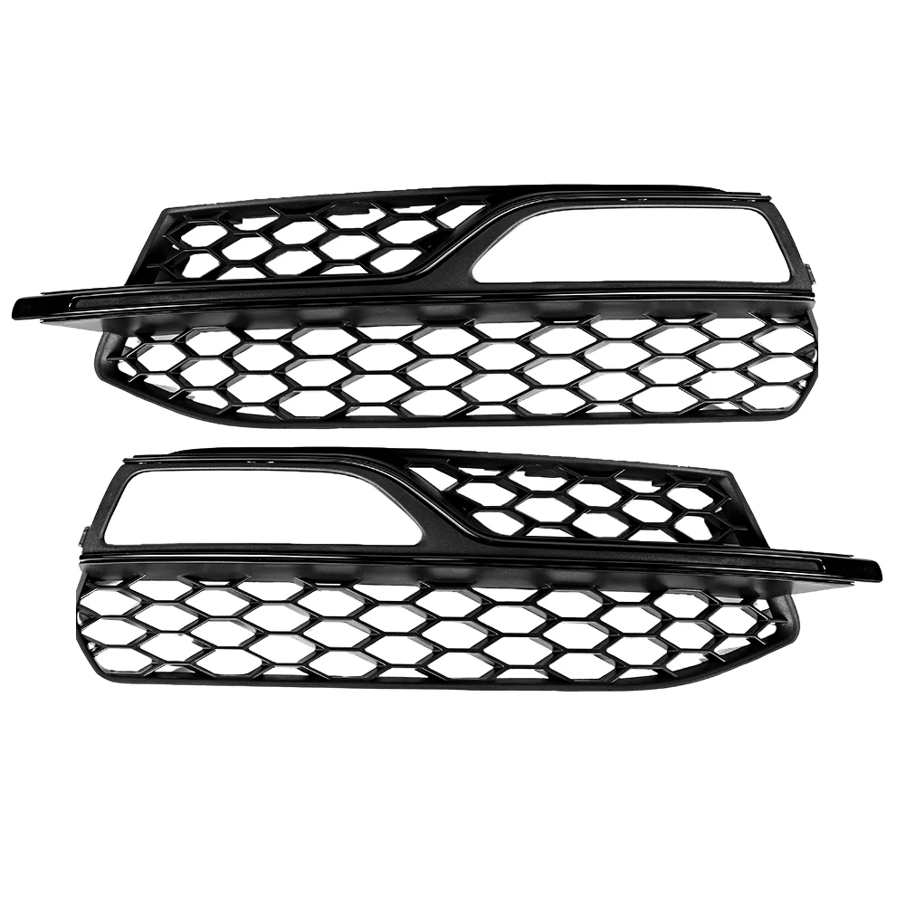 

Pair Bumper Fog Light Grille with Black Trim Fits for Audi A3 S-Line S3 13-16