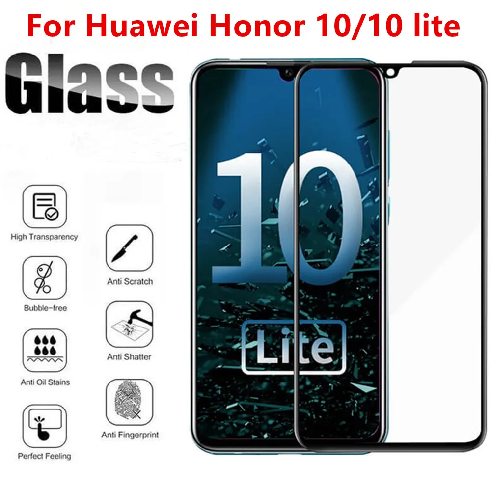 Защитное стекло для Huawei p smart 2019 honor 10 9 lite 8x 8a 8c полное закаленное play 7c 9x Защитная