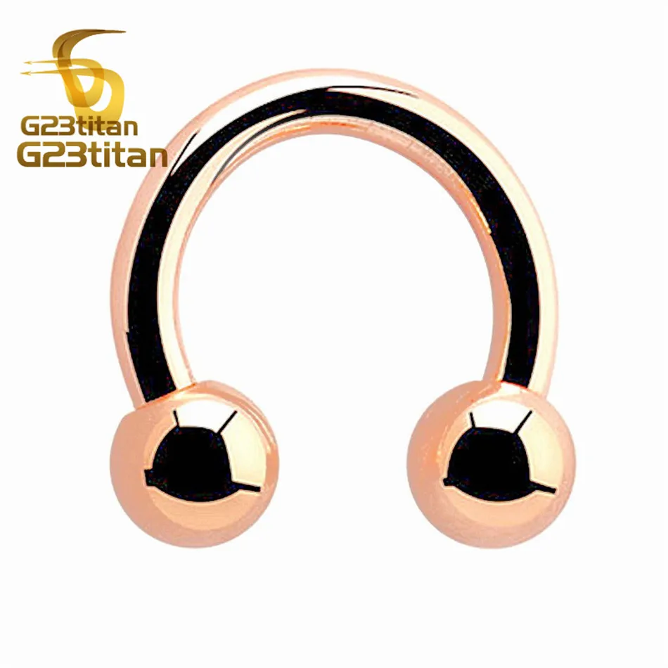 Circular Barbells 10 шт. в партии G23 титановые округлые микроштанги Bananabells губная серьга ювелирные украшения для пирсинга кольца оптом - Окраска металла: Circular Barbells