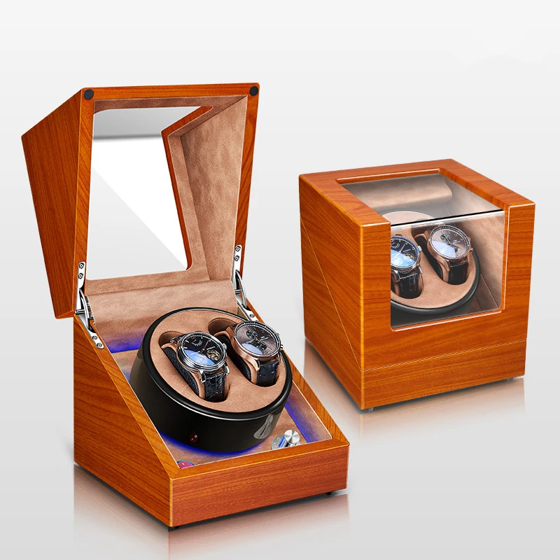 Автоматический чехол органайзер для часов роскошный деревянный кожаный мотор
