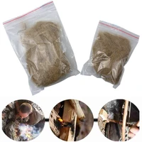 natural jute silk outdoor survival tools fire starter tools drilling wood make fire camping hunting accessories