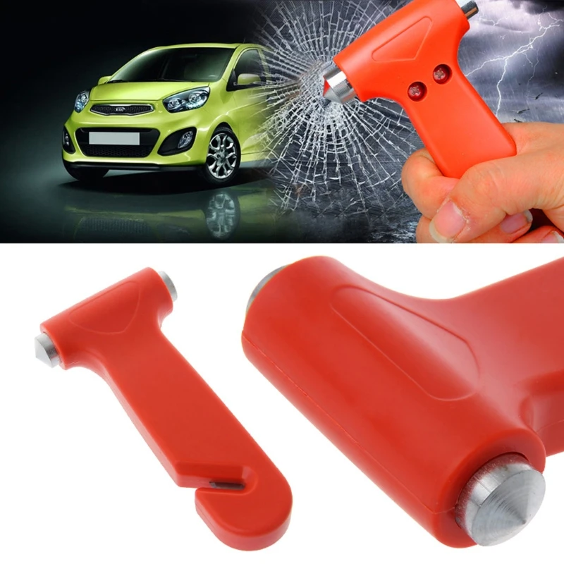 

2 in 1 Car Emergency Safety Escape Hammer Glass Window Breaker Belt Cutter Tool